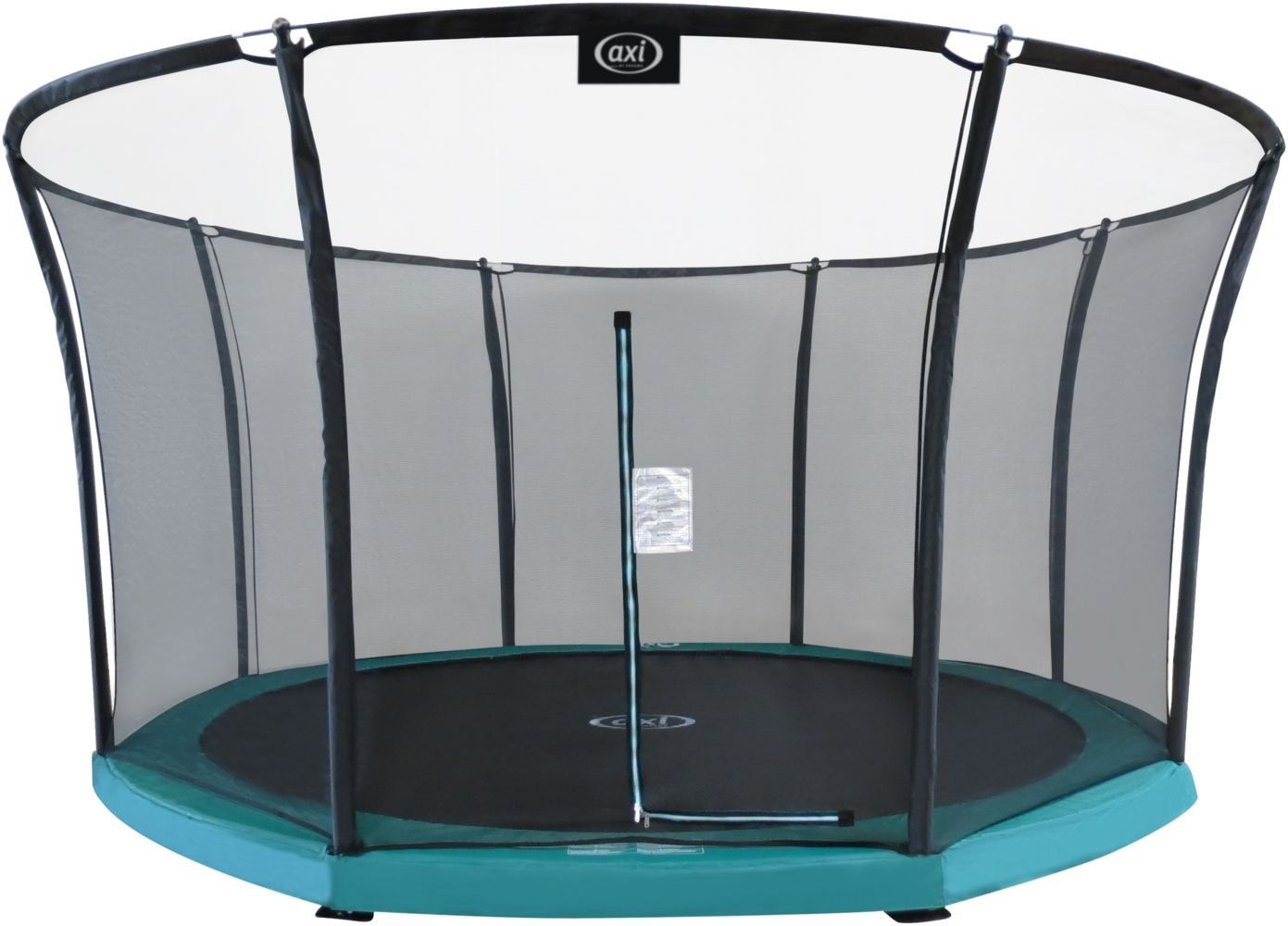 AXI Denver Trampolin rund mit Netz Ø 366 cm in Grün Inground Trampolin / Bodentrampolin für Kinder mit Umrandung | Grün | Metall | 405.00 cm Bild 1