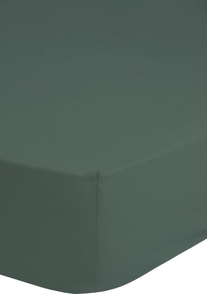 Good Morning Spannbettlaken, Olivgrün, 90x220 cm, 100% Baumwolle Bild 1