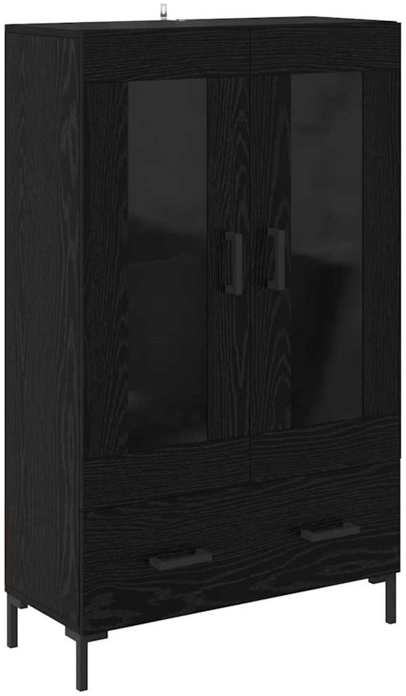 vidaXL Highboard Schwarz Eichen-Optik 69,5 x 31 x 115 cm Holzwerkstoff 882525 Bild 1