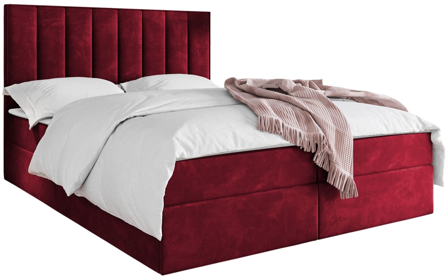 Mirjan24 Boxspringbett Draban II , Rot, 180x200 cm Bild 1