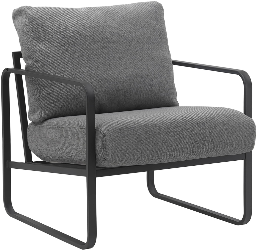 CLP Lounger Manea mit Metallgestell,dunkelgrau Stoff Bild 1