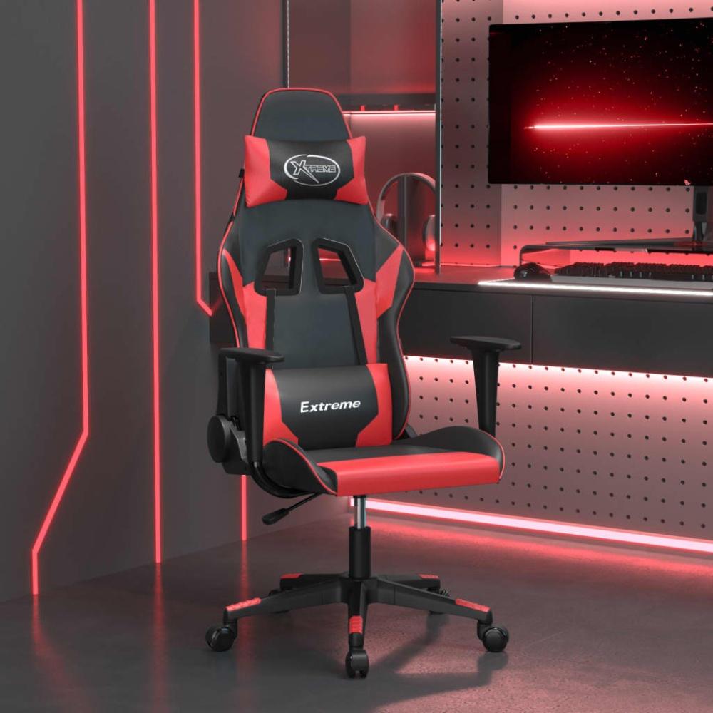 vidaXL Gaming-Stuhl mit Massagefunktion Schwarz und Rot Kunstleder 345446 Bild 1