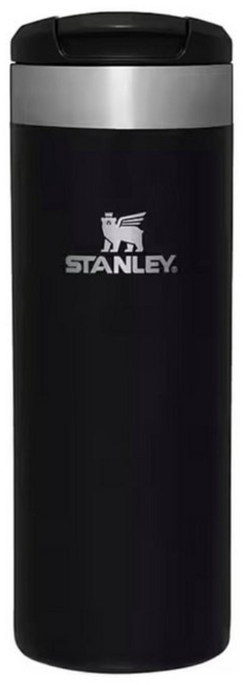 Stanley Aerolight Transit Thermobecher 0.47L - Hält 6 Stunden Heiß - Spülmaschinenfest - Kaffeebecher To Go Auslaufsicher - Kompatibel mit gängigen PKW-Getränkehalterungen - Thermosflasche - Black Bild 1