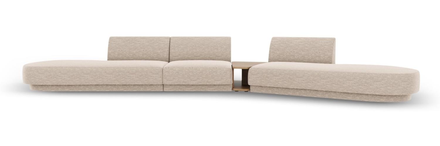 Micadoni Modulares Sofa Miley 5-Sitzer ohne Armlehnen Rechts Chenille Beige Bild 1