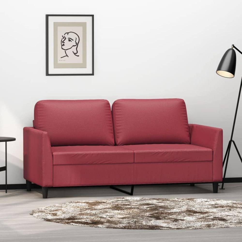 vidaXL 2-Sitzer-Sofa Weinrot 140 cm Kunstleder 359336 Bild 1