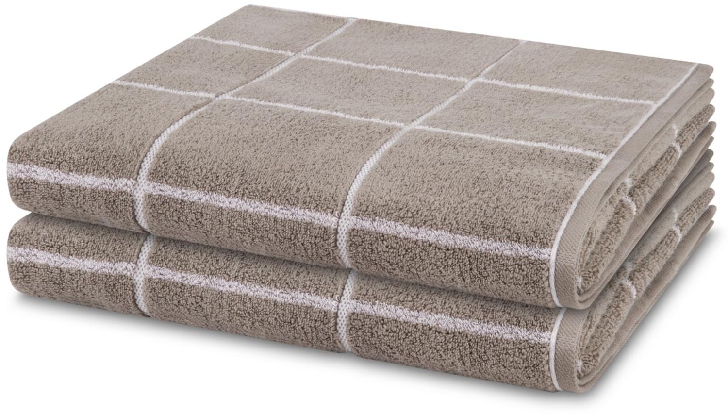 Ross Sensual Skin Karo 2 tlg. Frottier-Set - 2 X Duschtuch (75 X 140cm) - 500 - Flanell Bild 1