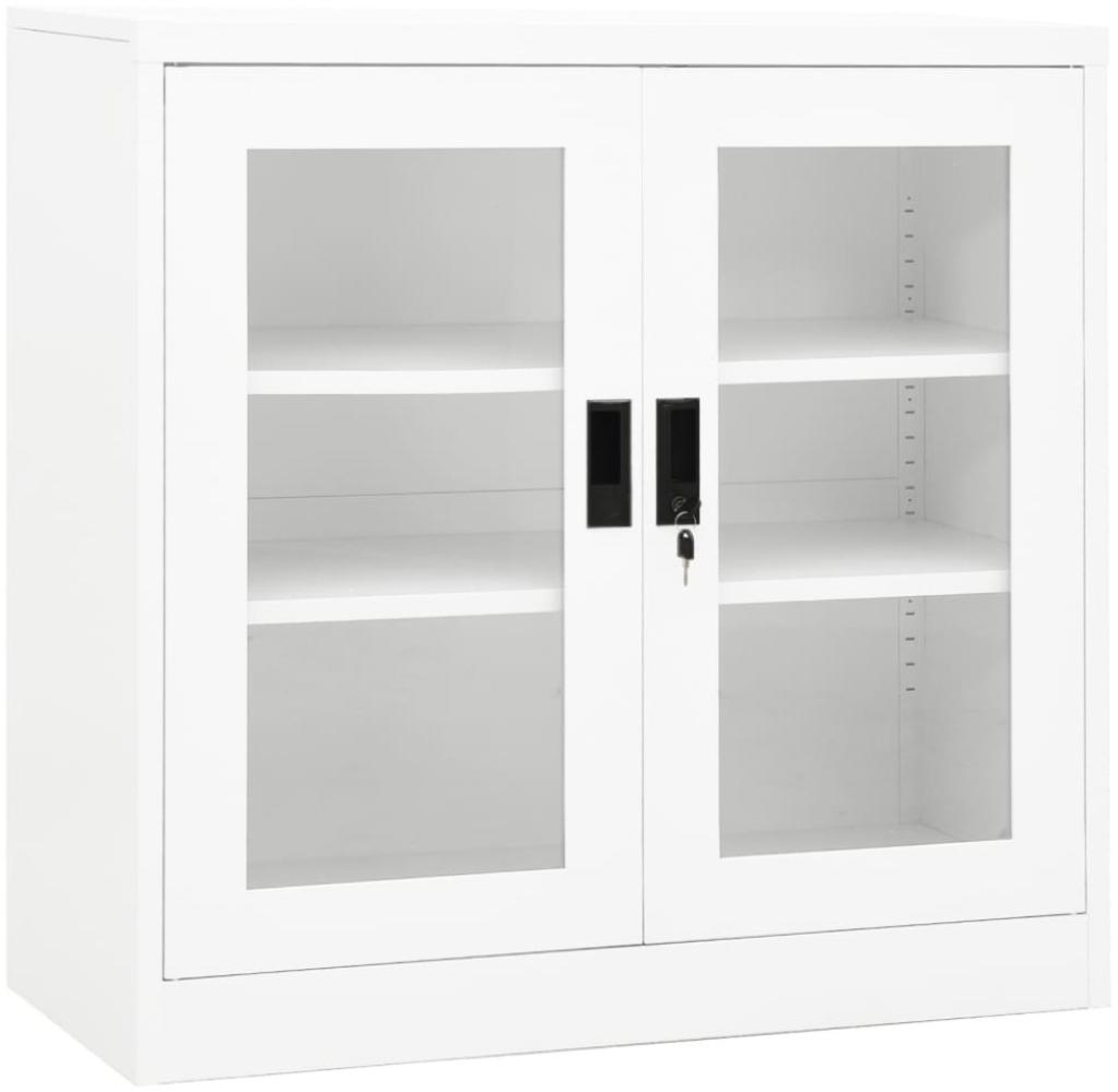 vidaXL Büroschrank Weiß 90x40x90 cm Stahl 335930 Bild 1