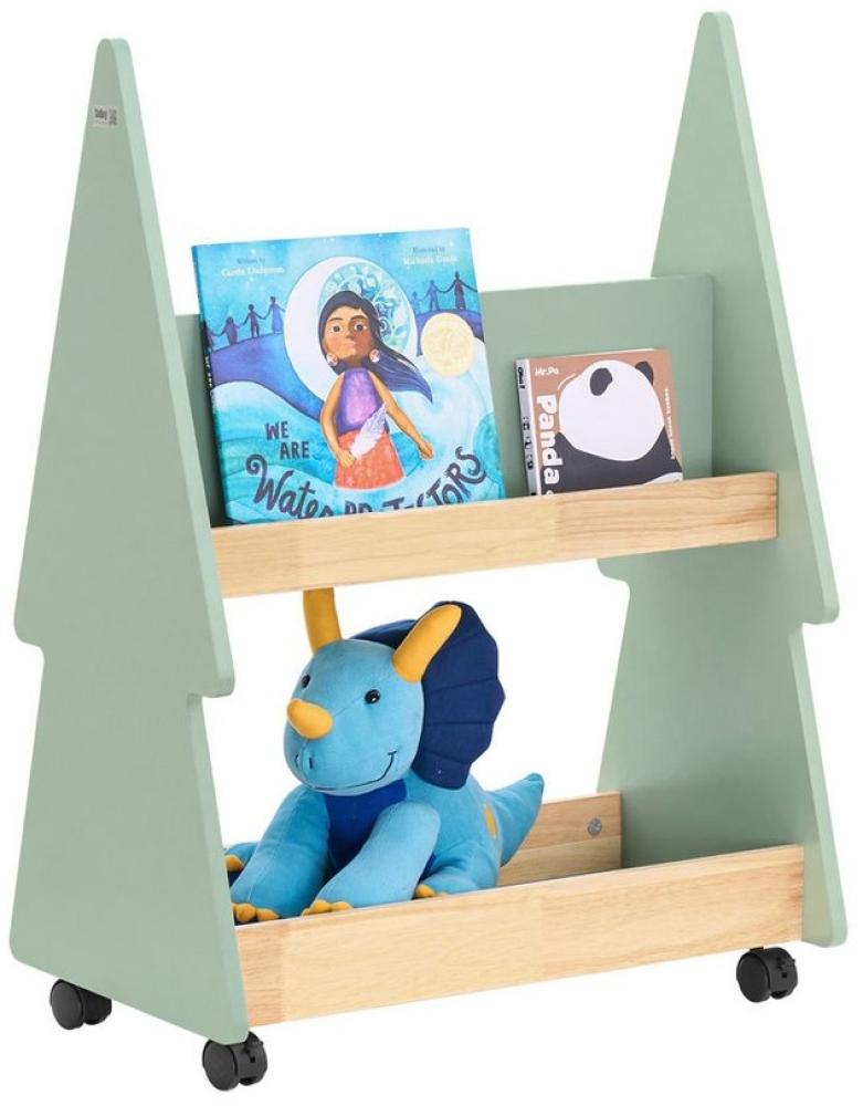 SoBuy Kinderregal KMB99, Kinder Bücherregal Kinderzimmer Regal Aufbewahrungsregal mit Rollen Bild 1