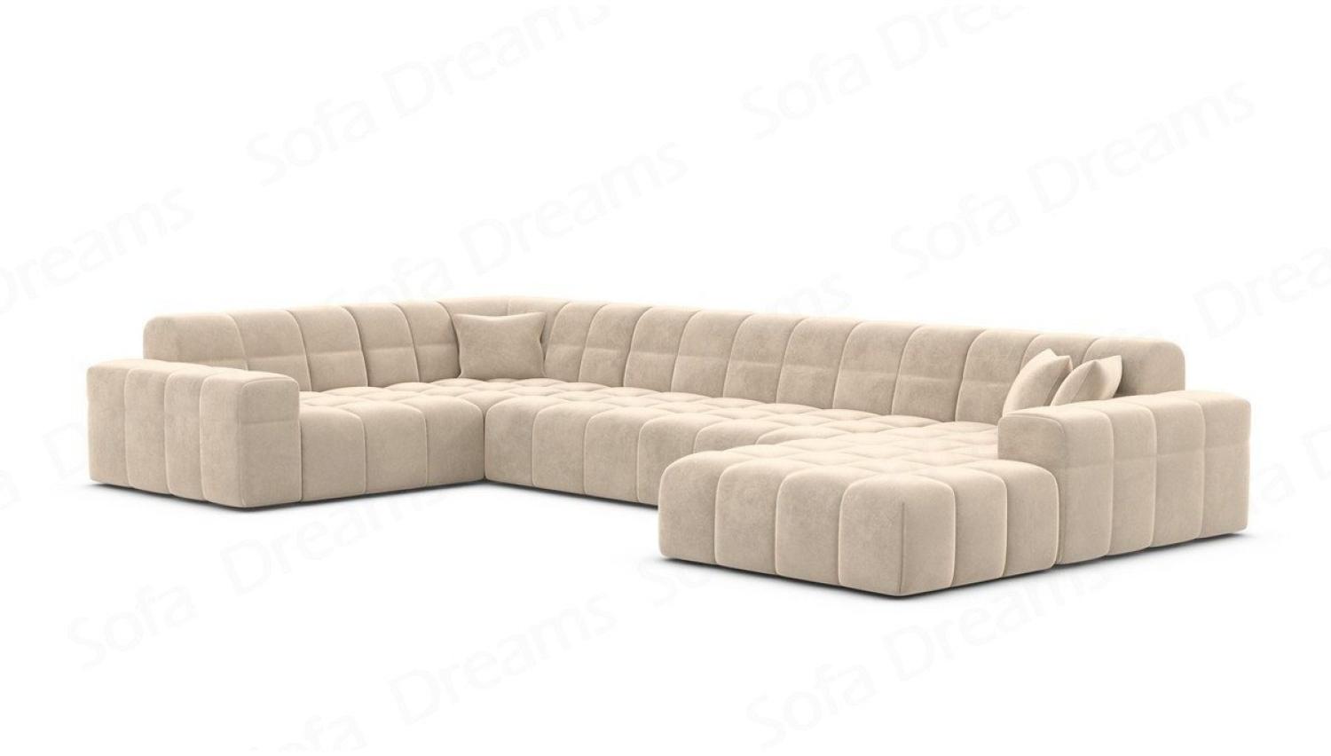 Sofa Dreams Wohnlandschaft Stoff Wohnlandschaft Modern Polstersofa Ibiza U Form Luxus Stoffsofa, Loungesofa Bild 1