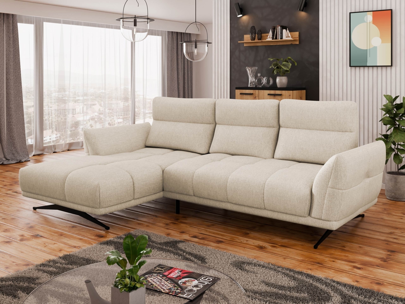 Ecksofa Govello (Farbe: Sorella 05, Seite: Links LC-2R) Bild 1