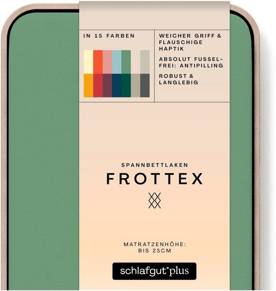 Schlafgut Bettlaken Frottex Spannbettlaken, Frottee, Gummizug: rundum, (1 Stück), MADE IN GREEN by OEKO-TEX® Bild 1