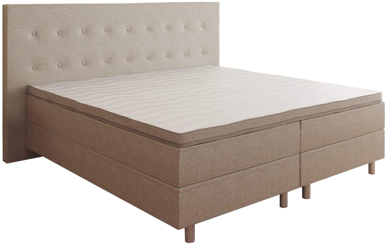 Best For You Boxspringbett Rio Barcelona Trufel 5-Zonen mit Visco Topper H3 First Class Bett in verschiedenen Größen 90x200 Bild 1