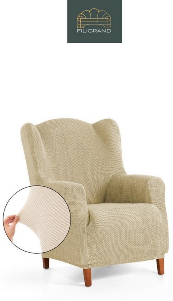 Belmarti Sesselhusse Bezug für Sessel, Relaxsessel, Ohrensessel made in Spain, elastisches Material, hochwertiger und langlebiger Baumwollmix Bild 1