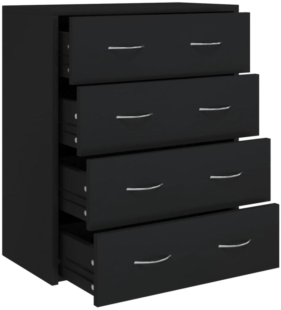 vidaXL Kommode mit 4 Schubladen 60×30,5×71 cm Schwarz 342577 Bild 1