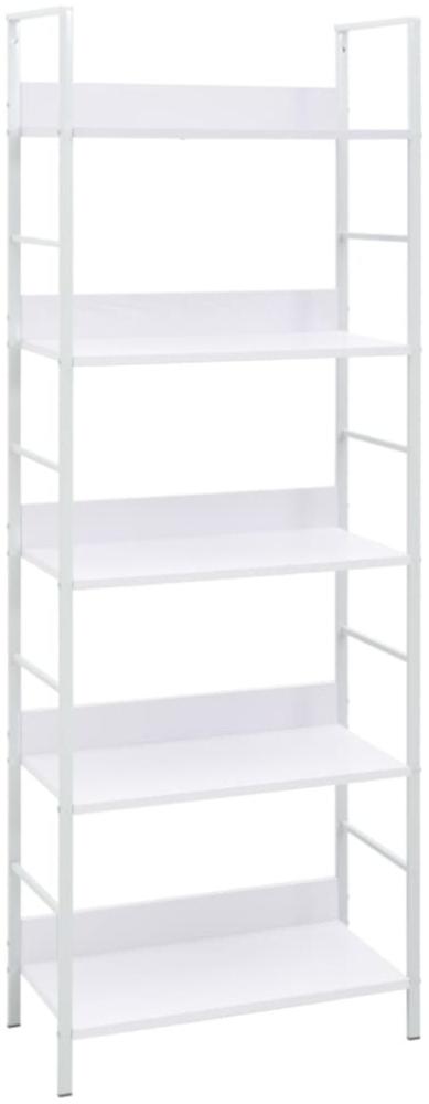 vidaXL Bücherregal 5 Regalböden Weiß 60x27,6x158,5 cm Holzwerkstoff 288228 Bild 1