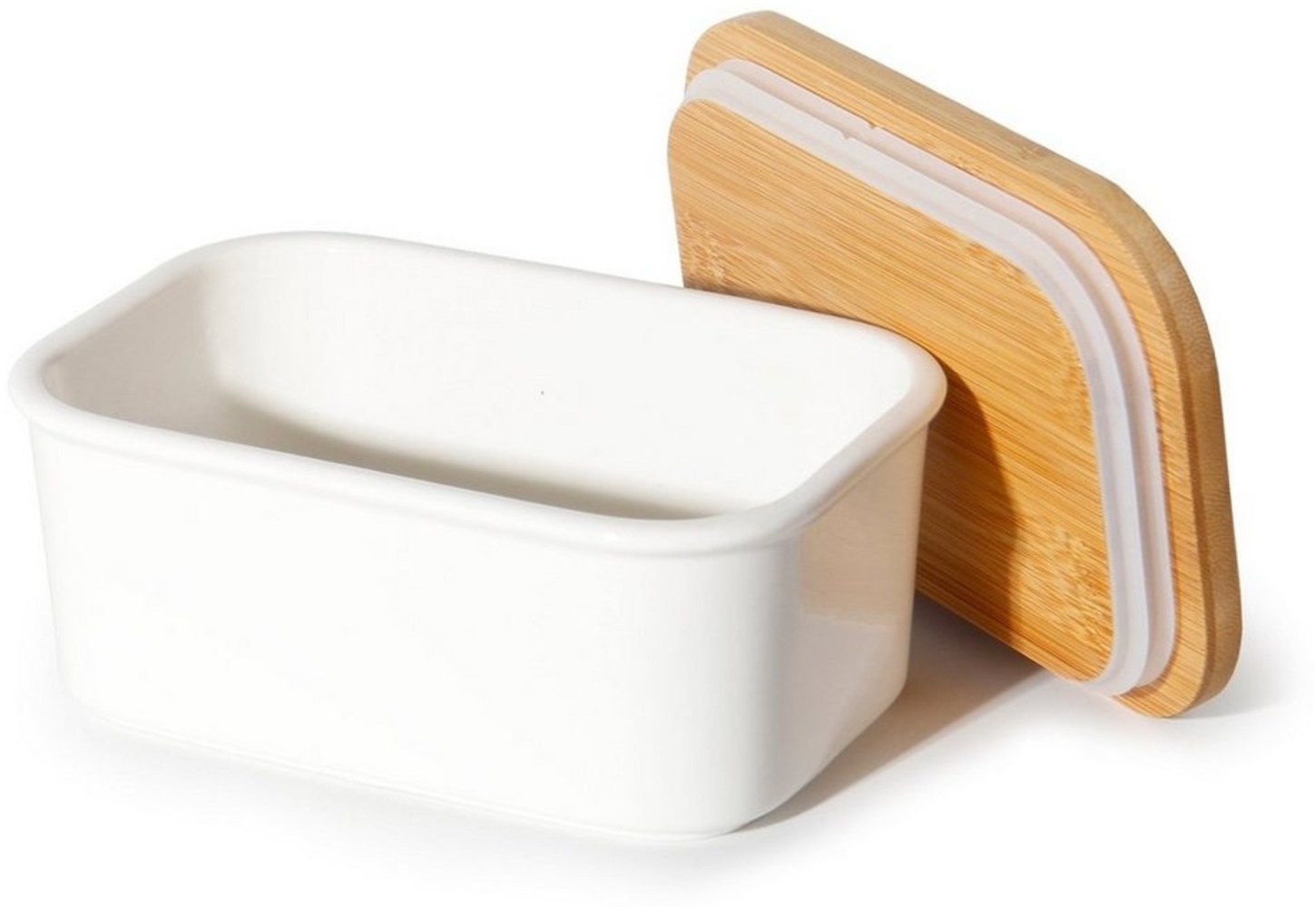 Zedelmaier Butterdose Butterglocke aus Keramik,Butterschale Porzellan für Butter(250g), (HYH005), Butterdose Keramik y Deckel Holz Bild 1