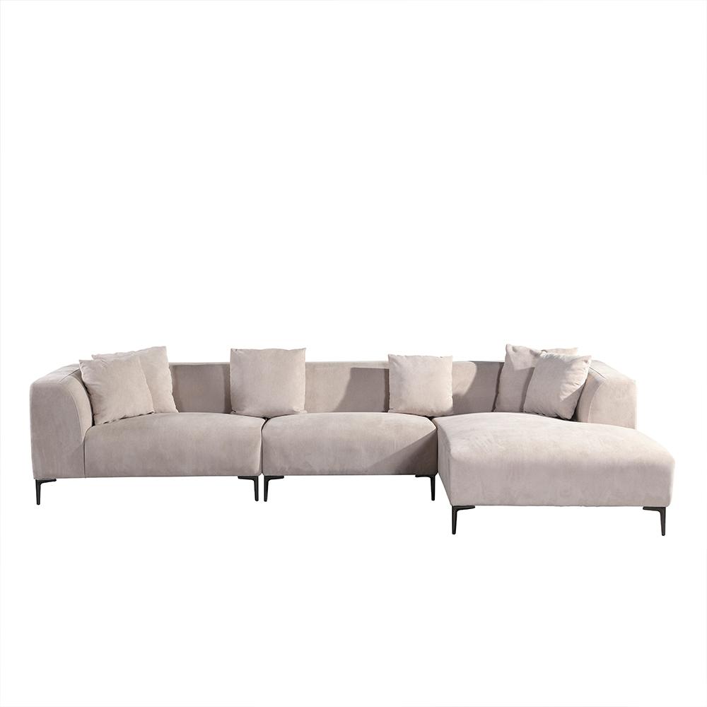 HOME DELUXE Ecksofa TORINO - 344 x 178 cm Beige Rechts Bild 1