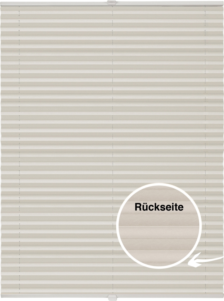 ondeco Plissee Thermo für Fenster innen, Montage in Glasleiste mit Spannschuh, Sonnenschutz-Rollo, Lichtschutz und blickdicht, leichte Verdunkelung, Vanilie, B): 81-90 cm, H): 101-150 cm Bild 1