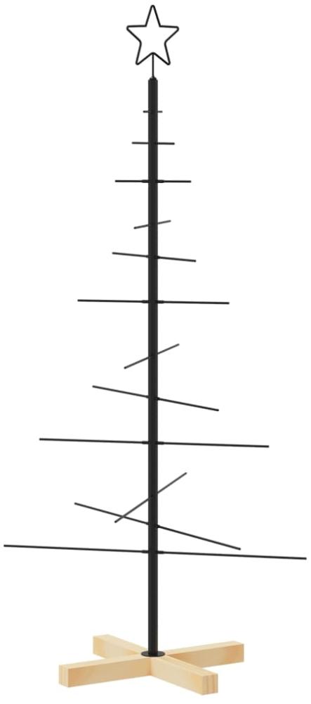 vidaXL Weihnachtsbaum Metall mit Holzständer Schwarz 120 cm 359603 Bild 1
