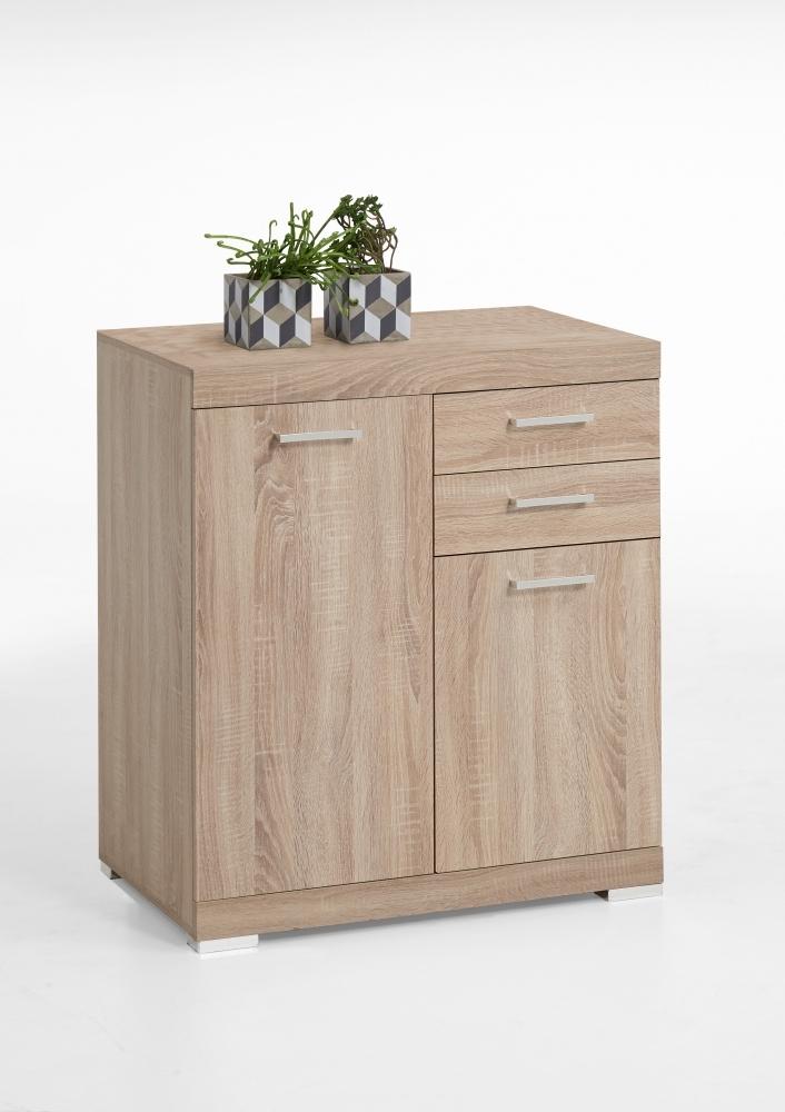 Kommode Beistellkommode Sideboard 50 cm Tiefe BRISTOL 2 XL Eiche Sägerau Nb. Bild 1