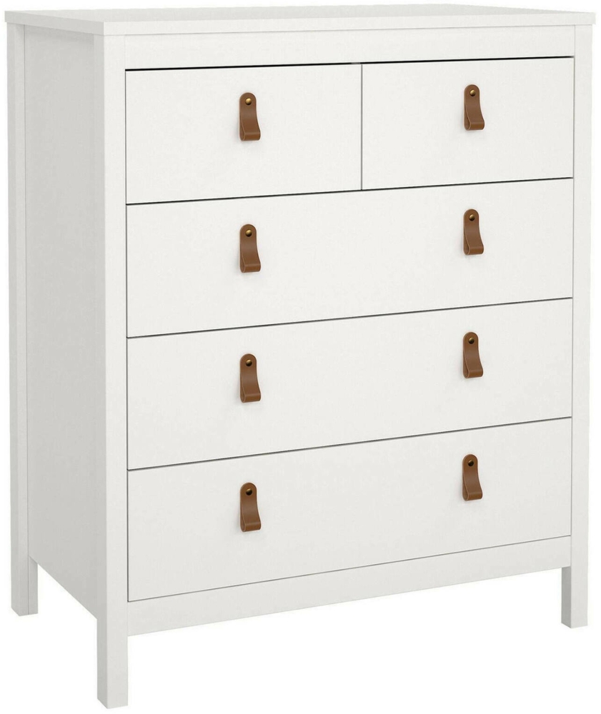 Dmora Kommode Alulim, Mehrzweckkommode, Schlafzimmerkommode, Schrank mit Schubladen, 82x48 h99 cm, Weiß Bild 1