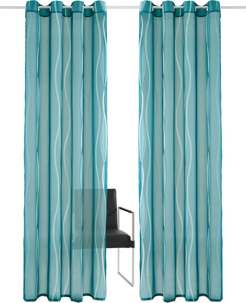 my home Gardine Dimona, Ösen (2 St), transparent, Voile, 2er-Set, transparent, Voile, Polyester Bild 1