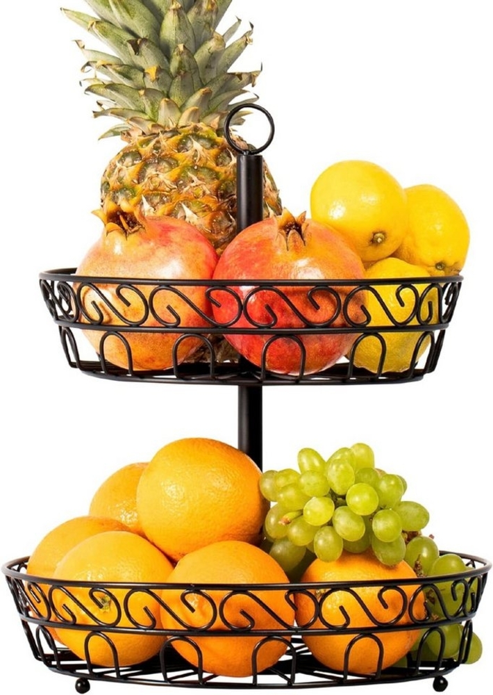 YVMOOEC Etagere Obst Etagere 28 cm dekorativer Obstkorb, (Obstschale für mehr Platz auf der Arbeitsplatte), Etageren mit Obstschalen Bild 1