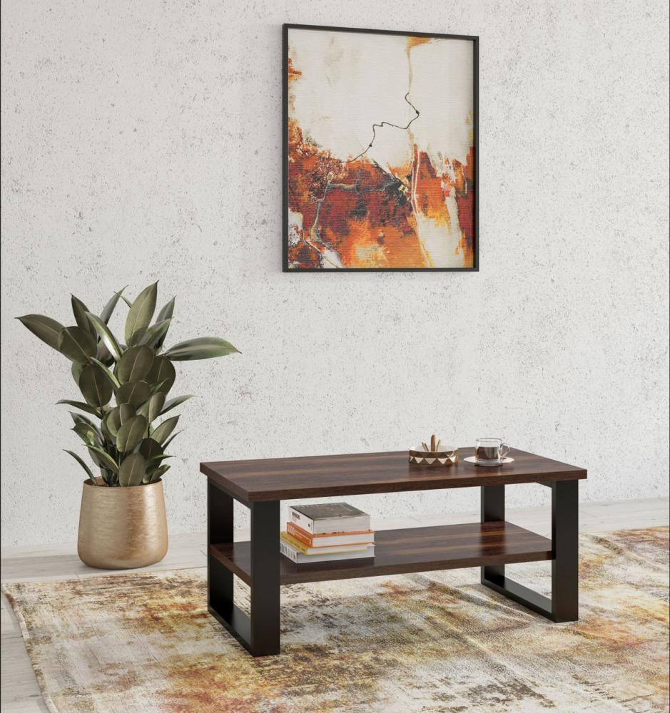 Couchtisch "Halle" Wohnzimmertisch 110x60cm Wallace Eiche schwarz Bild 1