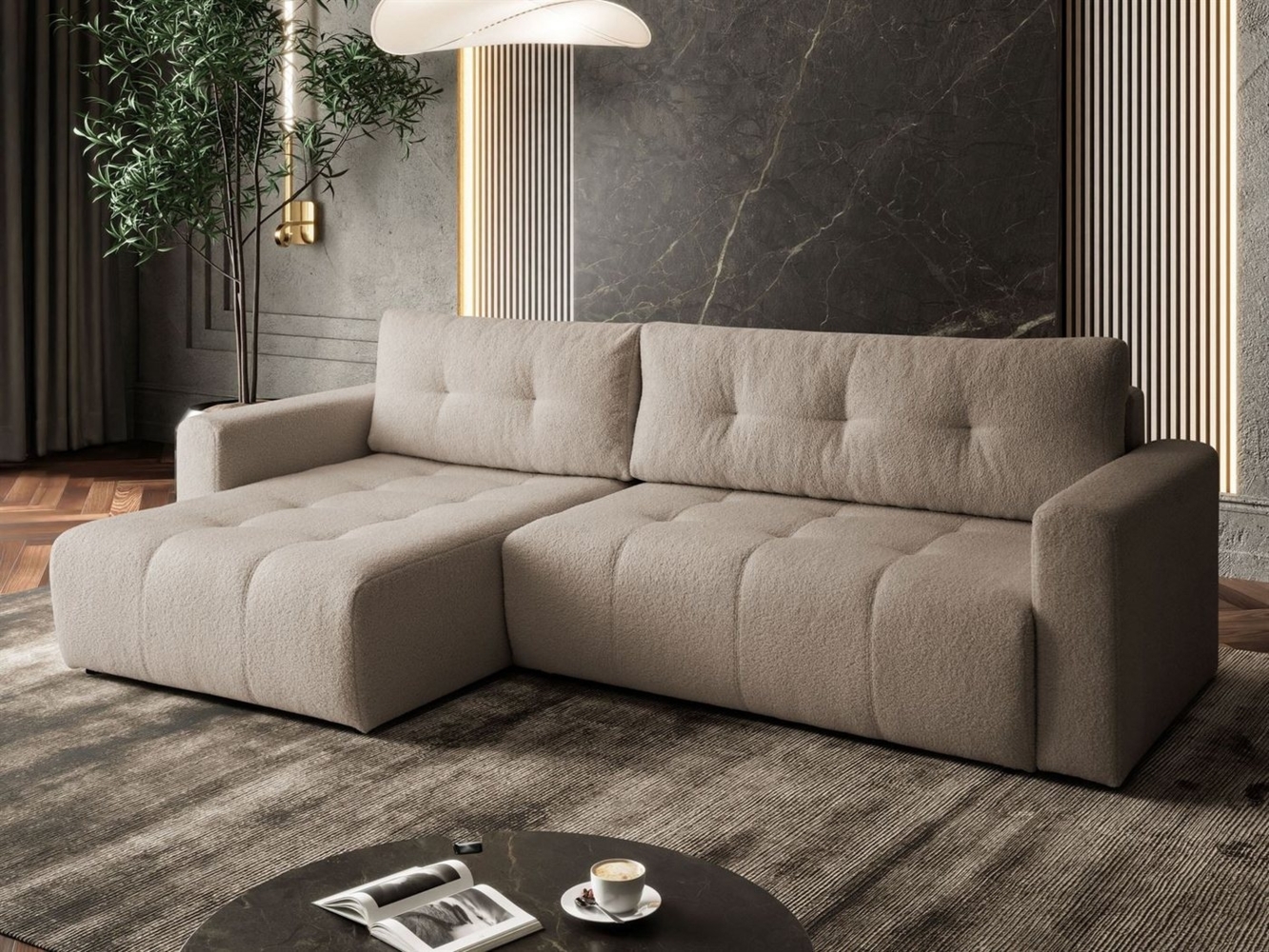 Lookway Ecksofa ASTON L-Form Couch, mit Bettkasten und Schlaffunktion Bild 1