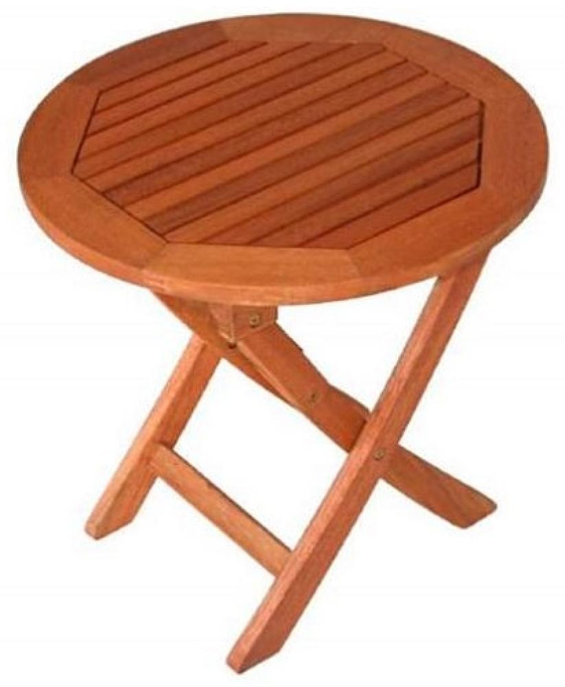 Beistelltisch 48x48 cm Eukalyptus Bild 1