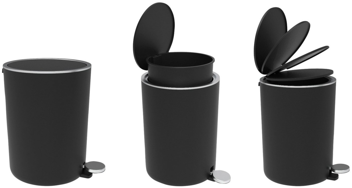 Bischof Kosmetikeimer Design Bad, Ø 21 cm, Höhe 28 cm, Fassungsvermögen 5,5 l Bild 1