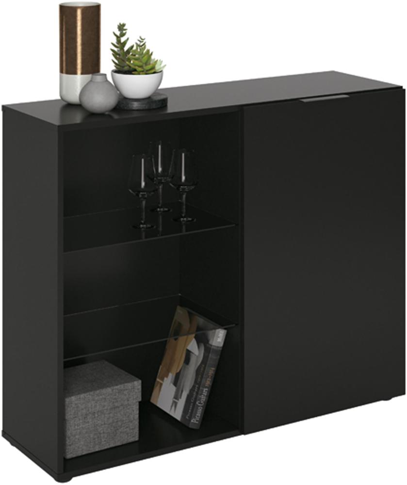 Kommode >Domenico< in Schwarz Perl - 100x81x32cm (BxHxT) Bild 1