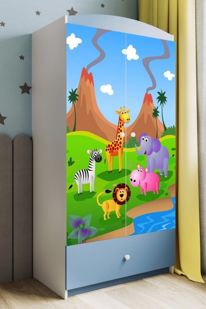 Bjird Kinderkleiderschrank Kleiderschrank Babydreams (4 Einlegeböden und Schublade) 175x90x52 cm Bild 1
