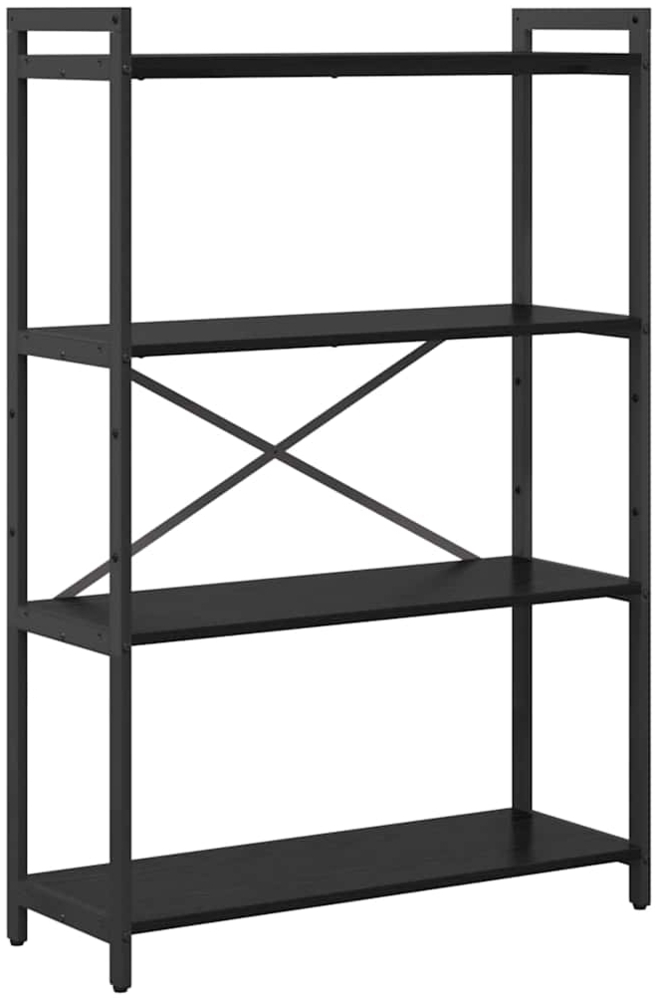vidaXL Bücherregal Schwarz Eichen-Optik 80 x 30 x 118 cm Holzwerkstoff 868419 Bild 1