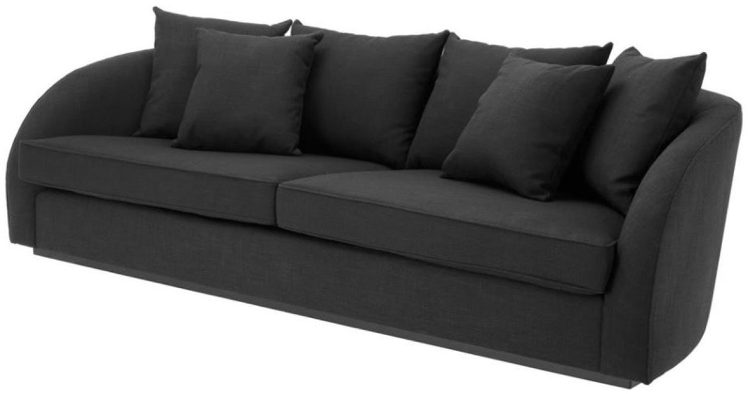 Casa Padrino Luxus Hotel Sofa Schwarz 255x91 x H. 72 cm Bild 1