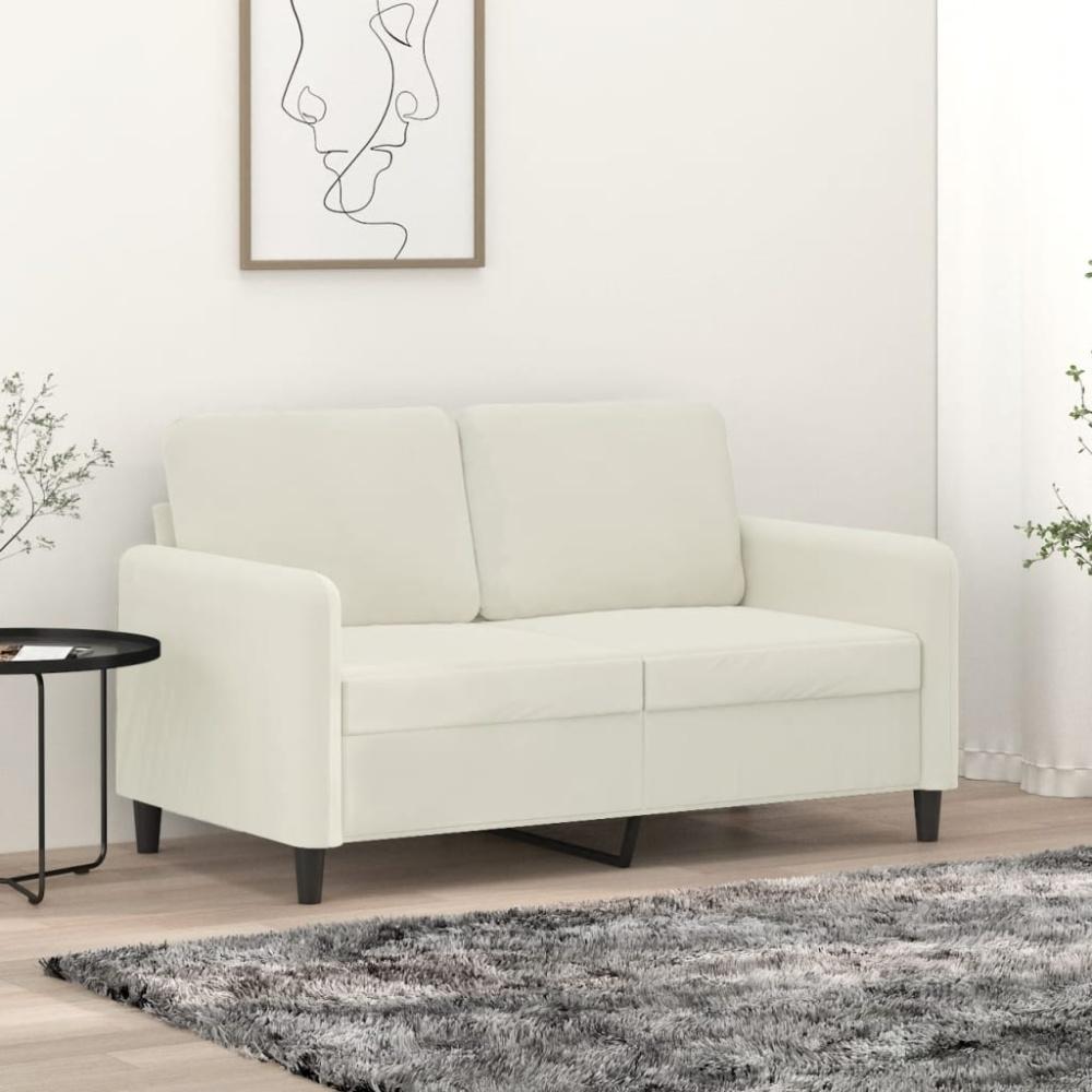 vidaXL 2-Sitzer-Sofa Creme 120 cm Samt Bild 1