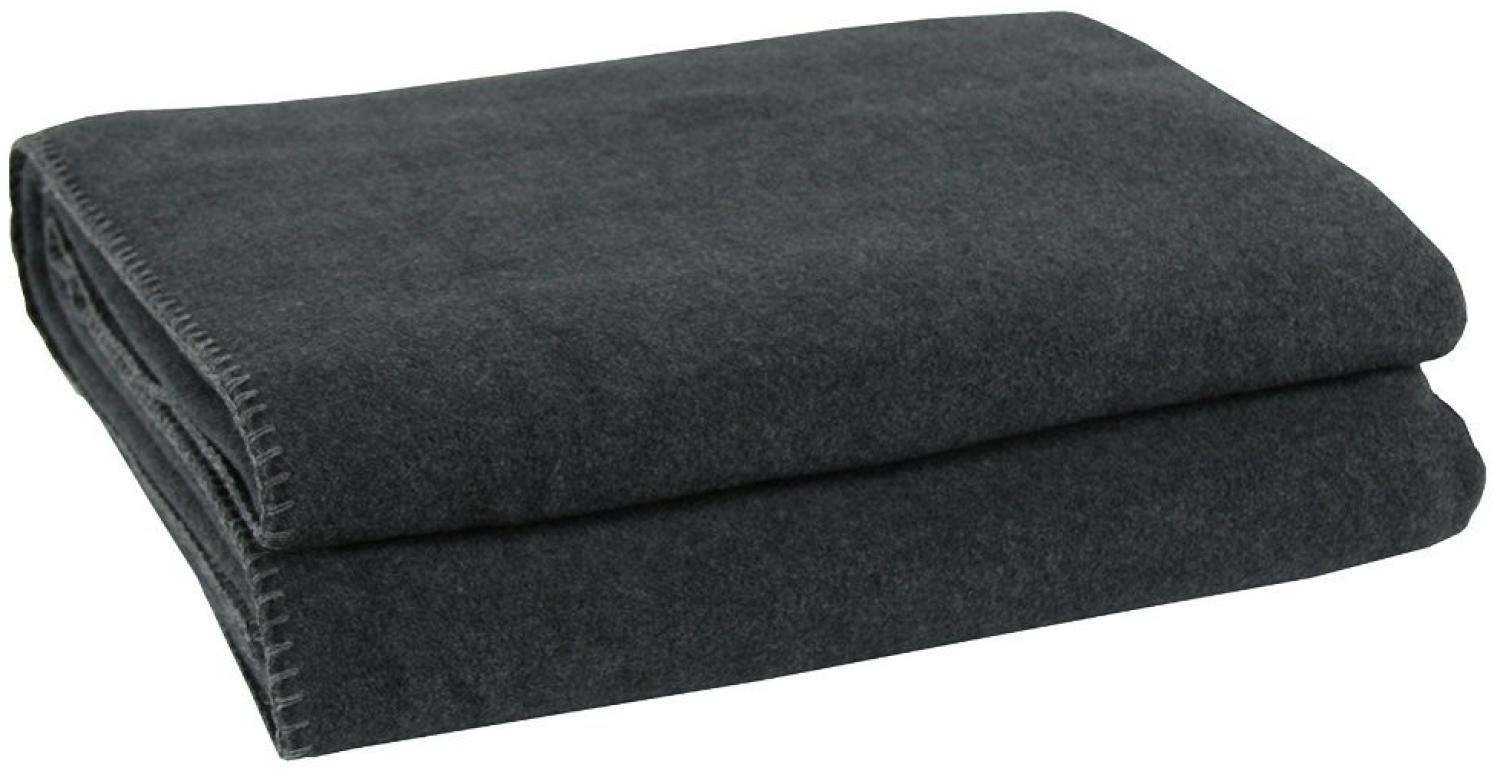 Zoeppritz Soft-Fleece Decke anthrazit 160x200 cm 103291-960 Bild 1