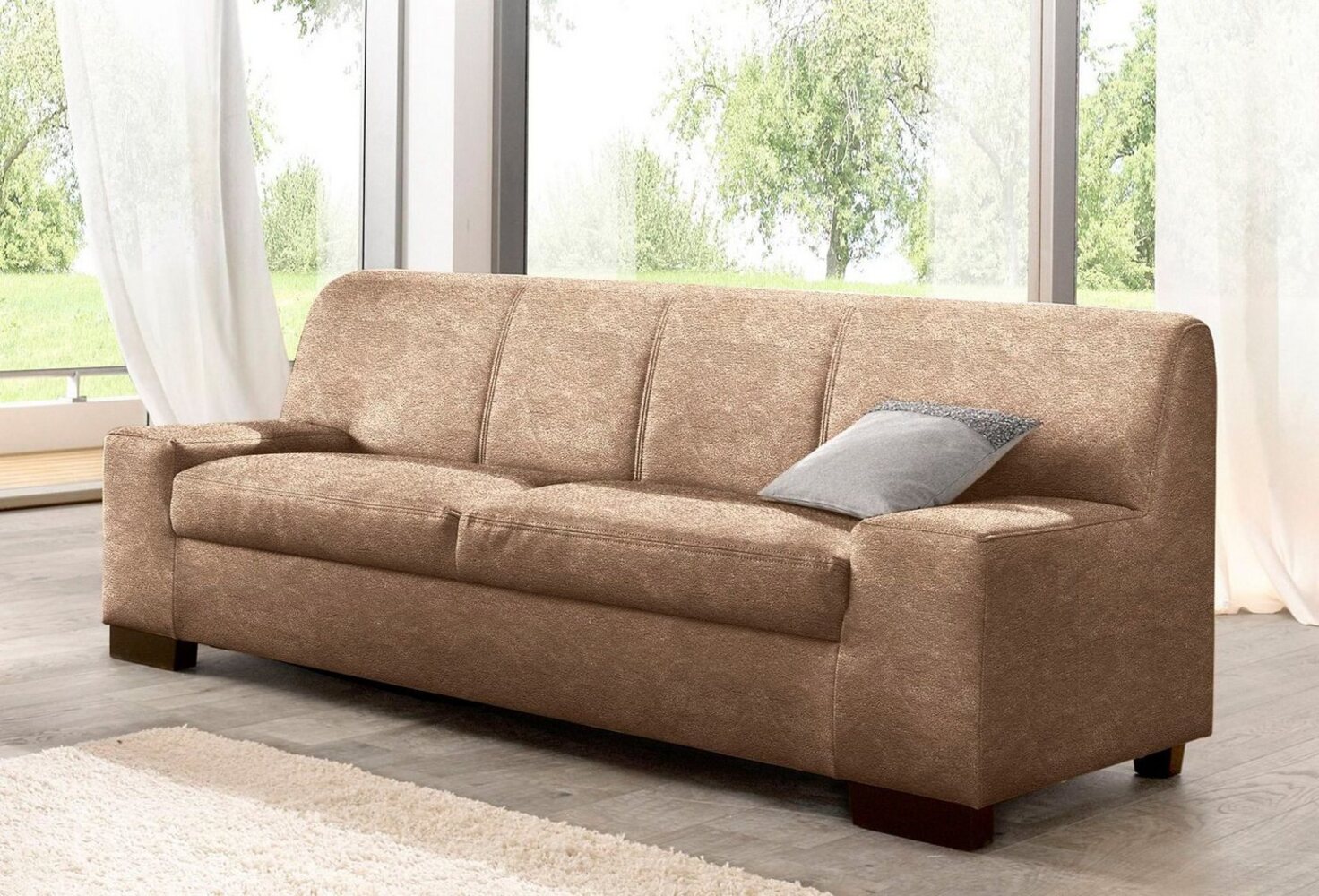 DOMO collection 3-Sitzer Norma zeitlos, kubisch und elegant, komfortabel, flache Armlehnen Bild 1