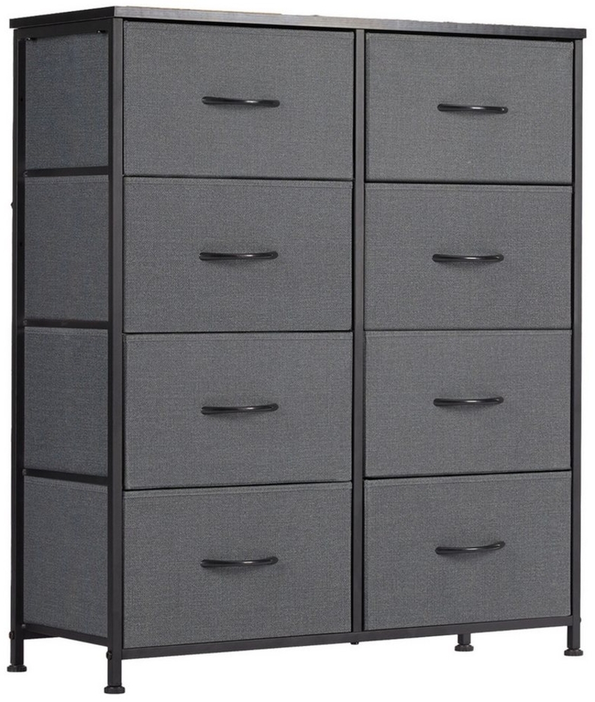 SURFOU Schubkastenkommode Kommode Stoff 8 Schubladen Sideboard Mehrzweckschrank (Schubladenschrank), für Schlafzimmer, Wohnzimmer, Kinderzimmer, Flur, Aufbewahrungsschrank Bild 1