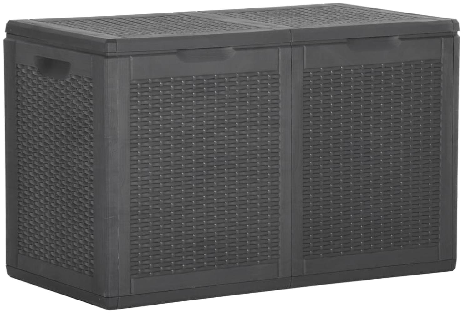 vidaXL Garten-Aufbewahrungsbox 180 L Schwarz PP Rattan 151228 Bild 1