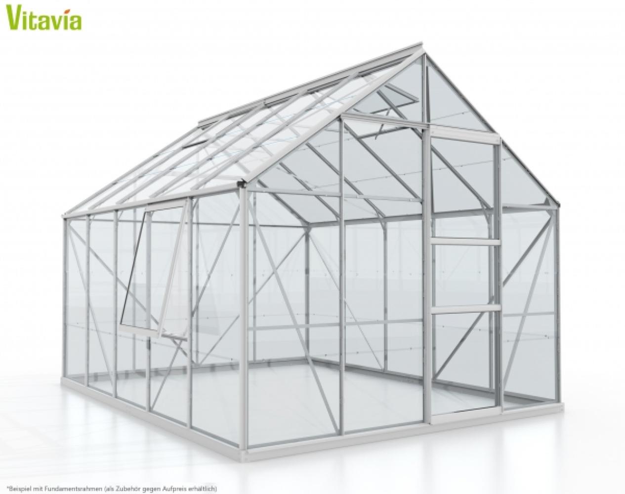 Vitavia Gewächshaus Meridian 1 8300 BxTxH 257x321x232cm ESG Glas Alu eloxiert Bild 1