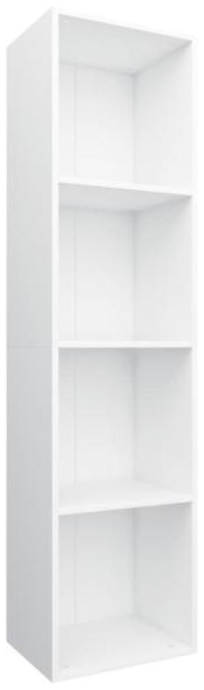 vidaXL Bücherregal/TV-Schrank Weiß 36×30×143 cm Holzwerkstoff 800144 Bild 1