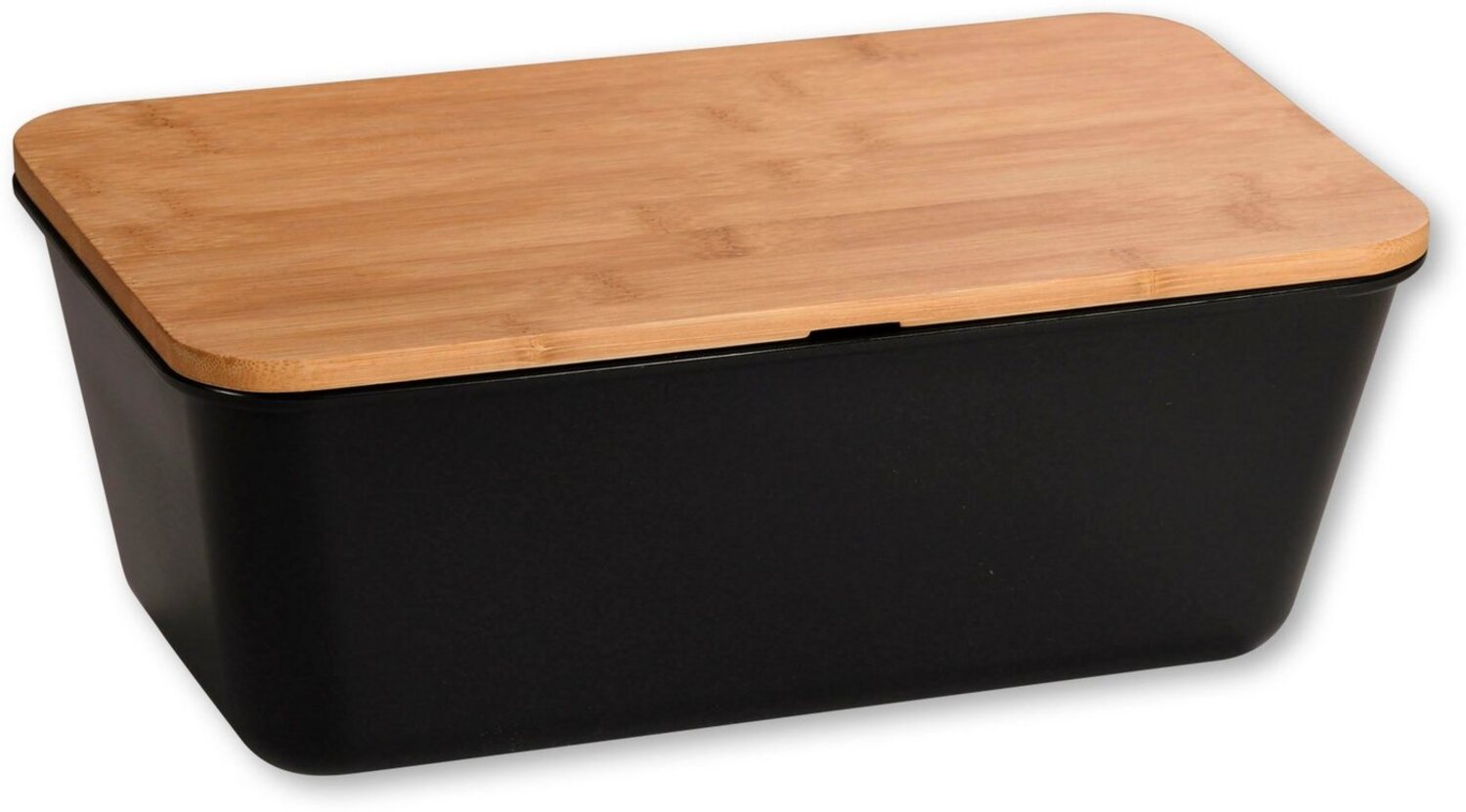 KESPER 58498 Brotbox mit Schneidebrett, schwarz matt / Brotaufbewahrung Bild 1