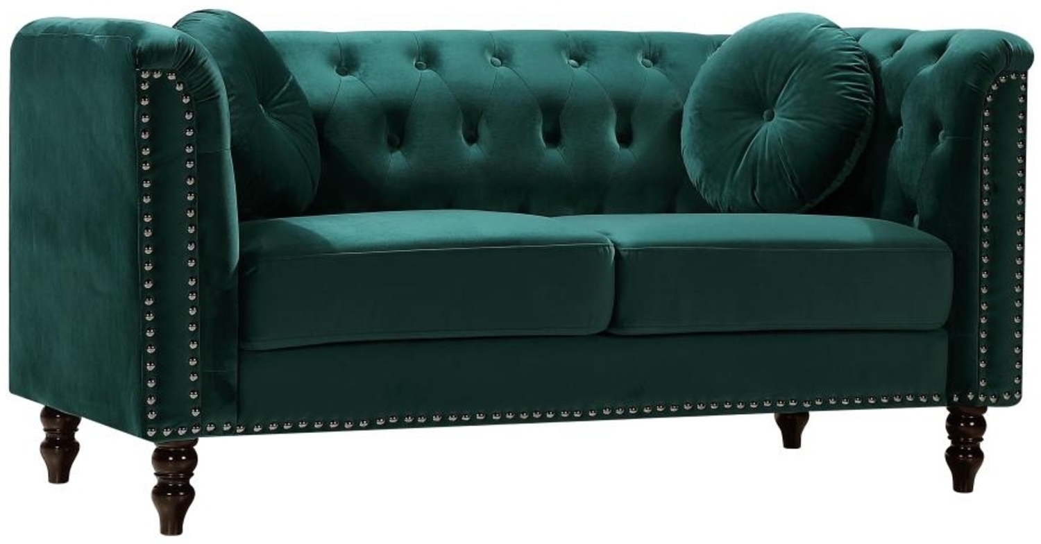 Vente-unique - Sofa 2-Sitzer - Samt - Grün - TURNER Bild 1