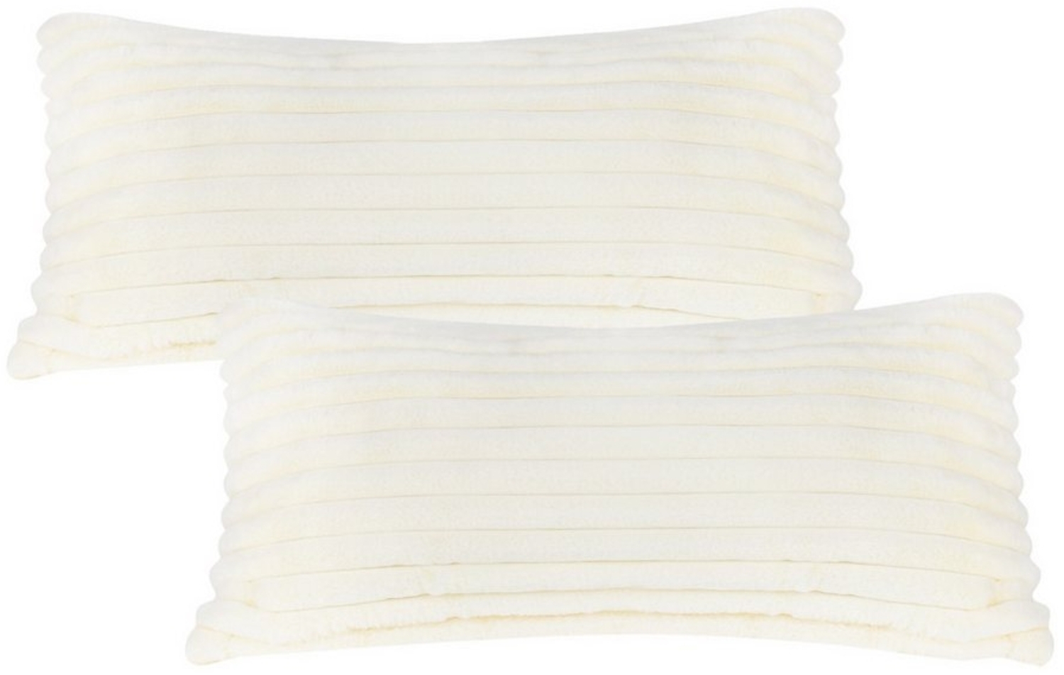 KEAYOO Bettwäsche Flauschiger Kunstfell-Streifen, 2 teilig, Plüsch Bettwäsche 135x200 cm für Winter Kissenbezug 80x80 cm Bild 1