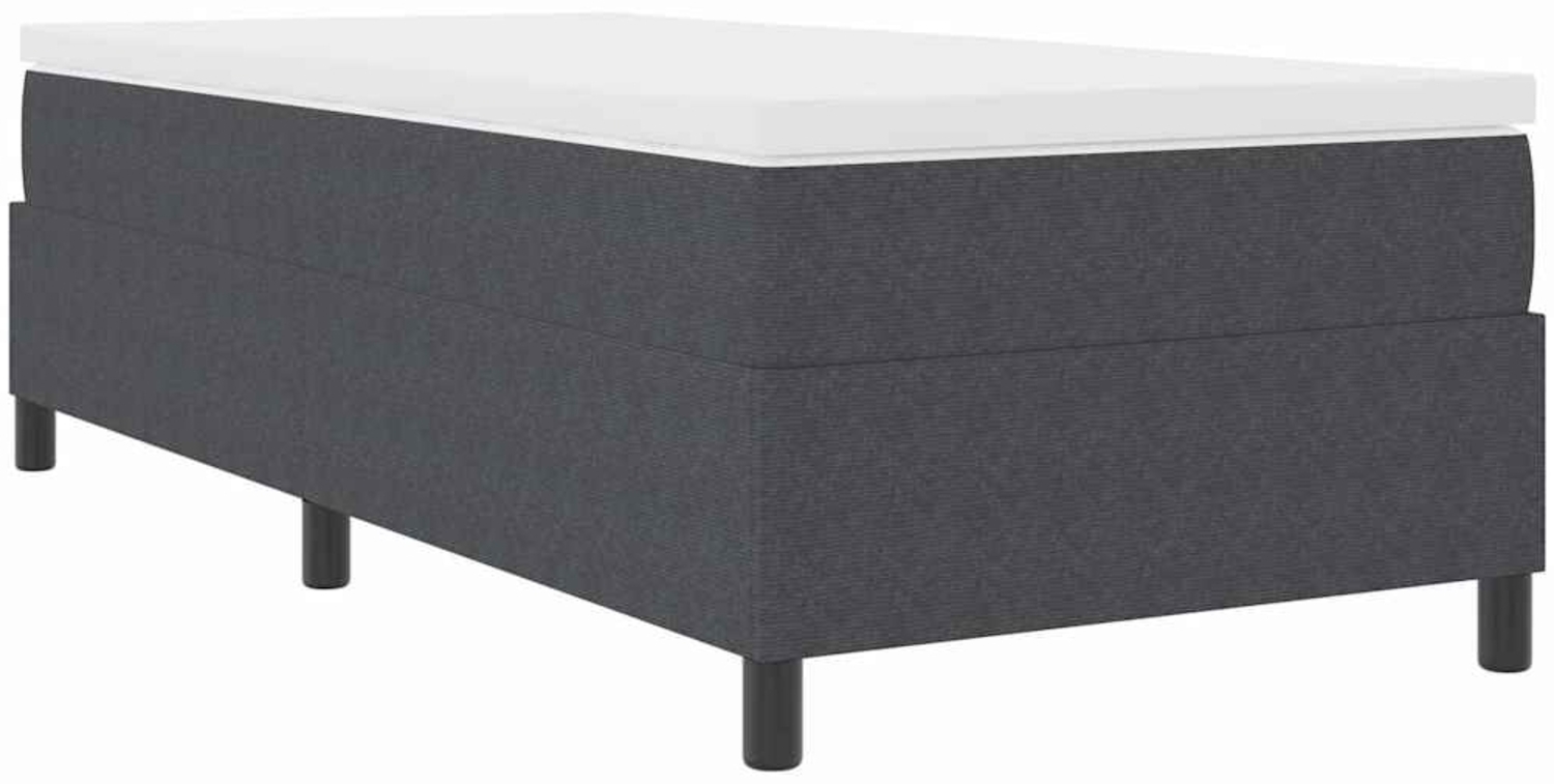 vidaXL Boxspringbett Dunkelgrau und Weiß 203 x 80 x 60 cm Cordstoff 3337433 Bild 1