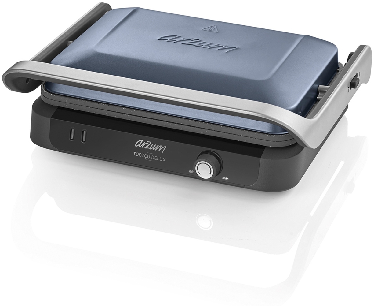 Arzum Tostçu Delux 1800W, Kontaktgrill Sandwichmaker Sandwich-Toaster Blau Bild 1