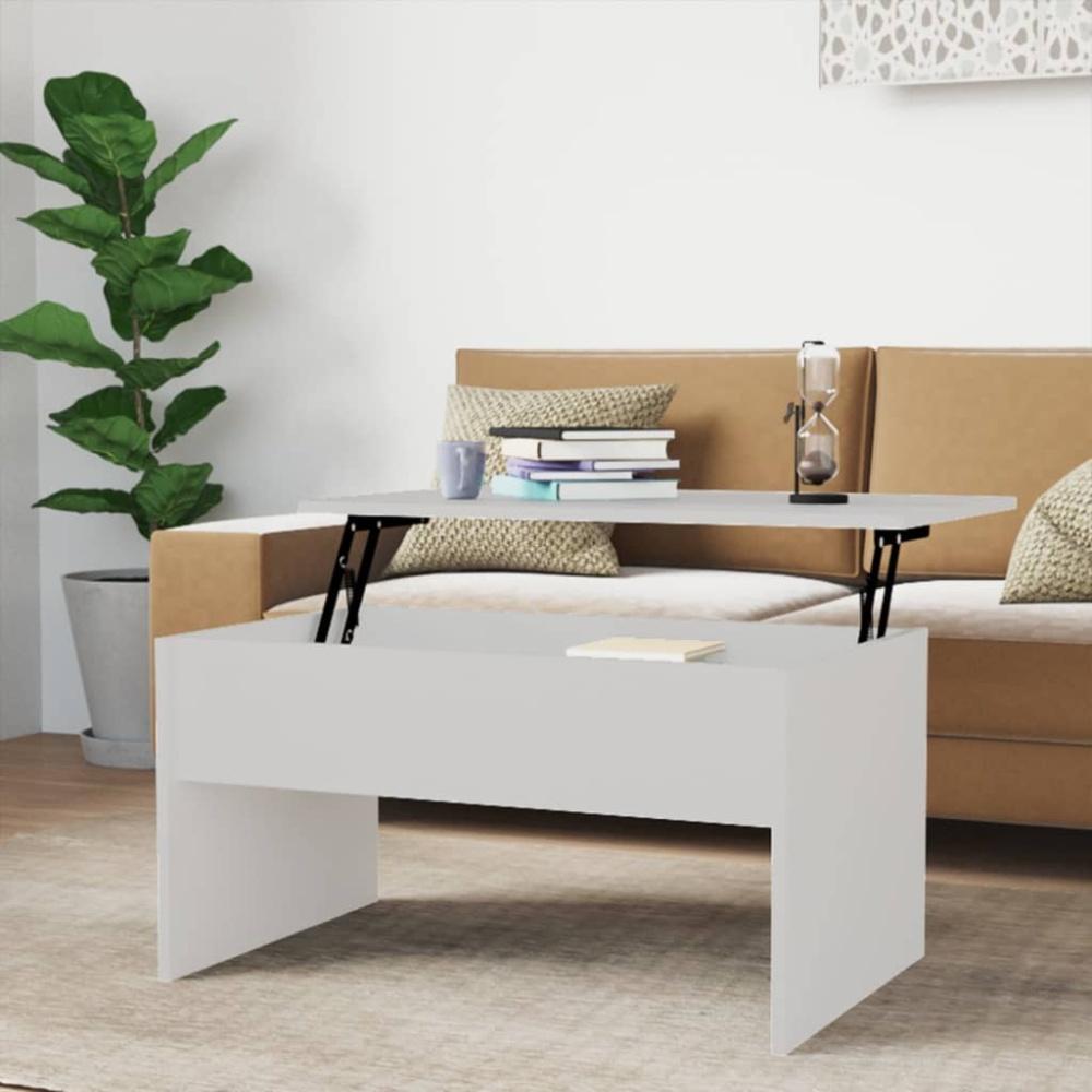 vidaXL Couchtisch Weiß 80x50,5x41,5 cm Holzwerkstoff 809638 Bild 1