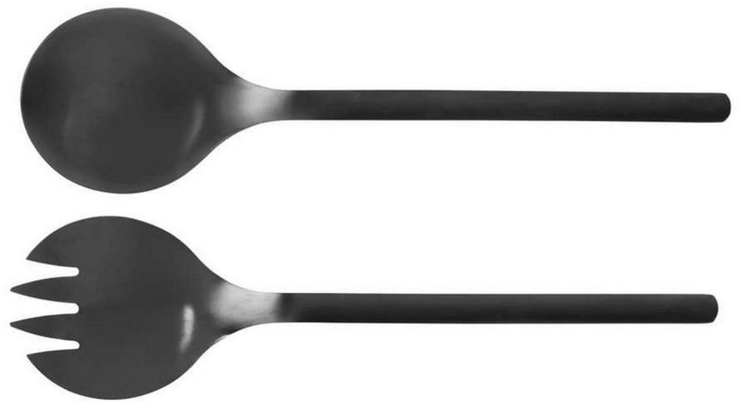 WENKO Besteck-Set Wenko DESIGN Salatbesteck schwarz Edelstahl 2 tlg. Bild 1