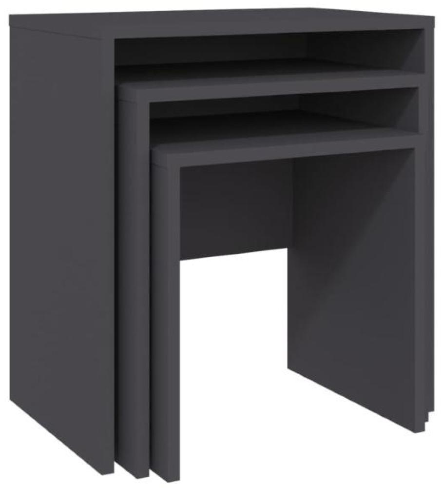 vidaXL Satztische 3-tlg. Grau Spanplatte [808533] Bild 1